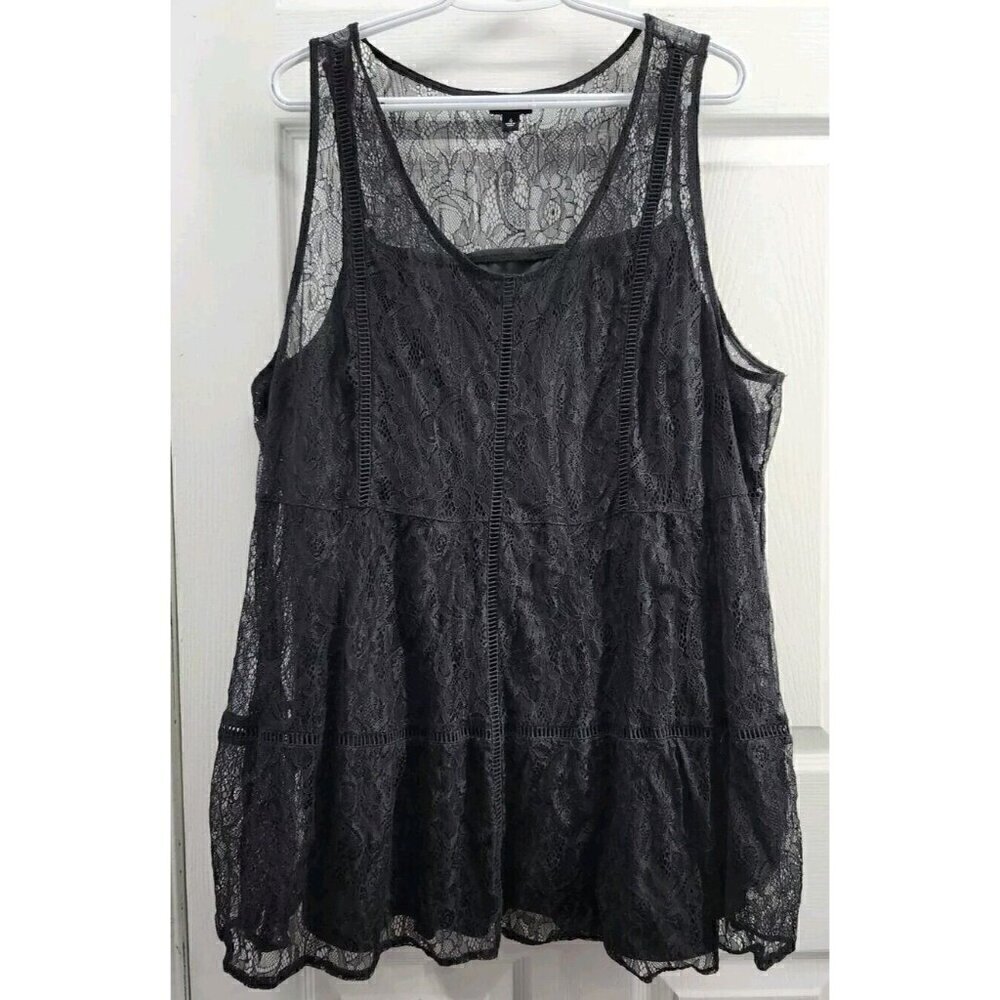 Torrid 2 Piece Tank Set Lace Overlay Size 4